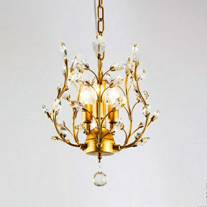 Classic Crystal Pendant Light Retro Chandelier Living Bed Dining Room Retro Lamp