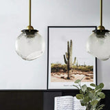 Mini Water Pattern Glass Copper Pendant Light Ambient Light Creative Glass