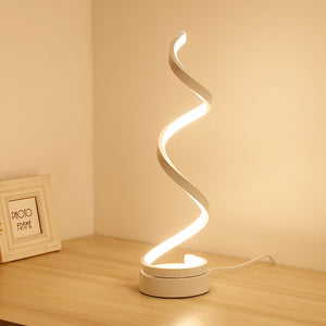 Threaded Table Lamp Simple Aluminum Acrylic LED Eye Protection Night light
