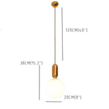 Glass Globe Mini Style Creative Adjustable Pendant Light Metal  Mini Modern  Nordic Style