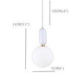 Glass Globe Mini Style Creative Adjustable Pendant Light Metal  Mini Modern  Nordic Style