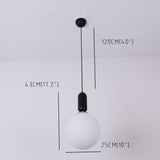 Glass Globe Mini Style Creative Adjustable Pendant Light Metal  Mini Modern  Nordic Style