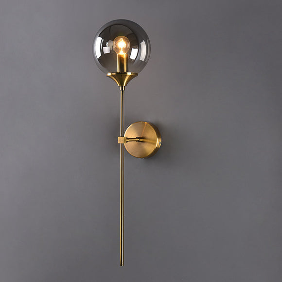 Glass Vanity Lighting Industrial Globe Shape Wall Sconces