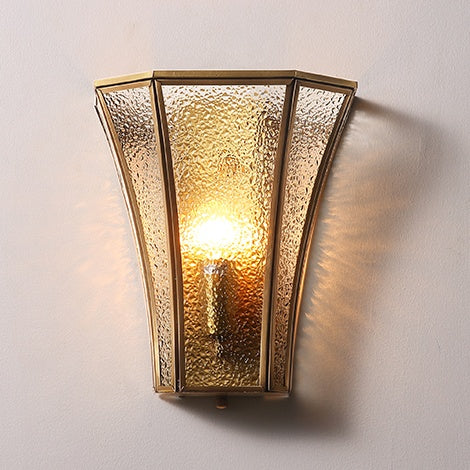 Glass Cage Solid Brass Sconce Wall Lights Bathroom Lights Vanity Lighting Mid Century Sconce - heparts