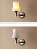 Glass Solid Brass Sconce Wall Lights Vanity Lighting Mid Century Sconce Bedroom - heparts