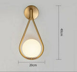 Glass ball Sconce Wall Lights Bathroom Lights Vanity Lighting Mid Century Sconce G9 - heparts