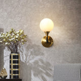 Glass ball Solid Brass Sconce Wall Lights Bathroom Lights Vanity Lighting Mid Century Sconce - heparts