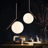 Globe Glass Pendant Light Ambient Light Electroplated Metal Glass Anti-Glare E26/E27 LED - heparts