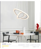 Modern Led Pendant Light Hanging Lamp Lighting Ring Aluminium Acrylic White Painting for Living Bed Room - heparts