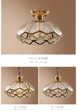 Copper Ceiling Lights Simple Bedroom Lamp Balcony Kitchen Glass Shade Ceiling Lamp Hallway Entrance Gold Ceiling Lamp - heparts