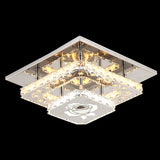Modern LED Crystal Flush Mount Led Ceiling Light 90-265V L30W30 CM Crystal Ceiling Lamp for Hallway - heparts