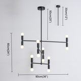 Nordic Modern LED chandelier lighting rotatable adjustable gold hanging light Pendant lamp for dinning living room foyer - heparts