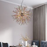 Handmade Color Dandelion Globe Pendant Lights Chandelier Art Lamps Ambient Light G9 12 Bulbs - heparts