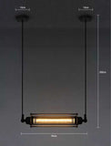 Horizontal-Vintage Metal Cage Hanging Light - Retro Iron Pendant Lamp - heparts