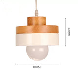 Cylinder Modern Wood Pendant Light Northern Europe Simplicity Metal Shade - heparts