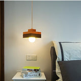 Square Modern Wood Pendant Light Northern Europe Simplicity Metal Shade - heparts