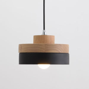 Cylinder Modern Wood Pendant Light Northern Europe Simplicity Metal Shade - heparts