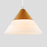 Cone Modern Wood Drum Pendant Light Ambient Light - heparts