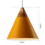 Cone Pendant Light Ambient Light Painted Finishes Aluminum LED - heparts