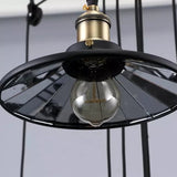 LED Retro Pendant Lighting 3 Lights Edison Bulbs Included Up and Down Black Painting Mirror Glass Pendant Lamp for Dinning Room - heparts