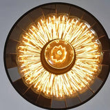 LED Retro Pendant Lighting 3 Lights Edison Bulbs Included Up and Down Black Painting Mirror Glass Pendant Lamp for Dinning Room - heparts