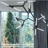 Oversized Corner 20-Head Modern Metal Bar Pendant Lights - heparts