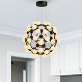 Oversized  D65cm Globe Sputnik Pendant Light Chandelier Ambient Light Candle Style LED Integrated - heparts