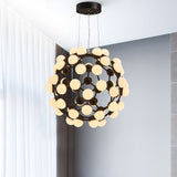 Oversized  D65cm Globe Sputnik Pendant Light Chandelier Ambient Light Candle Style LED Integrated - heparts