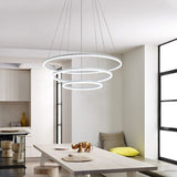 Wifi-smart/Dimmable 32*24*16inch 3-Lights Circular LED Pendant Light Chandelier Lighting Lamp Ambient Light 90-260V - heparts