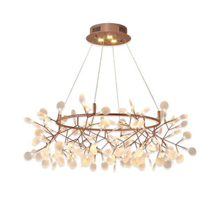 Oversized D85/105/125/150 Firefly Circular Ring Sputnik Pendant Light Chandelier Ambient Light Candle Style LED - heparts