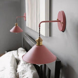 Colorful Vintage Country Cottage Wall Lamps Painted E26 E27 Bed Room Wall Sconces - heparts