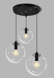 Globe Chandelier Lighting Fixture Clear Glass Bubble Clustered Pendant Lights Modern Lighting - heparts