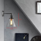 Retro Glass Wall Lamp Designer's Lamp Simple Modern Stairway Hall Mirror Light - heparts