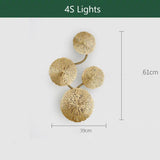 Lotus Leaves Solid Brass Sconce Wall Lights Vanity Lighting - heparts