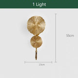 Lotus Leaves Solid Brass Sconce Wall Lights Vanity Lighting - heparts