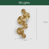Lotus Leaves Solid Brass Sconce Wall Lights Vanity Lighting - heparts