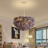 Colorful Lights Handmade Feather Pendant Light Chandelier Light E26/E27 LED - heparts