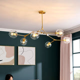 3/5/6/7/8/9 Brass Lights Sputnik Pendant Light Chandelier Lighting Lamp Ambient Light