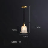 Modern Pure Copper Diamond Shape Dining Room Bedroom Pendant Light Luxury Nordic Lamps