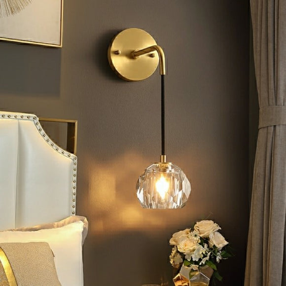 Crystal Copper Sconce Wall Lights Bathroom Lights Vanity Lighting Mid Century Sconce
