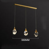 Modern Pure Copper Crystal Dining Room Bedroom Pendant Light Luxury Nordic Lamps