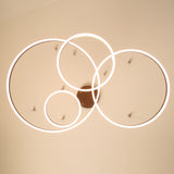 4 Rings Modern LED Pendant Lights Suspension Lighting for Dinning Room Foyer Bedroom Hanging Lamp 90-265V - heparts