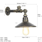 Industrial Style Retro Wall Lamp Water Pipe Farmhouse