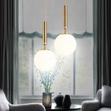 Ins Circular Pendant Light Ambient Light Gold Metal Glass E12/E14 Dining Room,Bedroom - heparts
