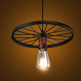 Iron Rings Cluster Chandelier Down-light American Neoclassic Pendant lights - heparts