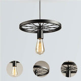 Iron Rings Cluster Chandelier Down-light American Neoclassic Pendant lights - heparts