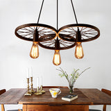 Iron Rings Cluster Chandelier Down-light American Neoclassic Pendant lights - heparts