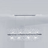 LED Chandeliers Firework Stainless Steel Crystal Island Pendant Lighting With 12-Lights G9 Bulb - heparts