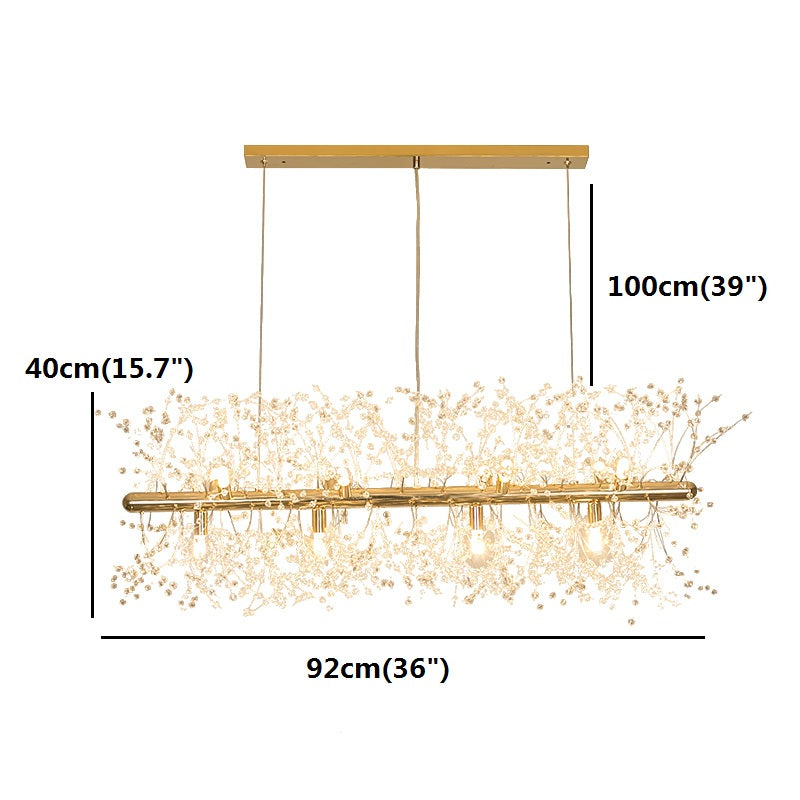GDNS 12 Pcs Lights Chandeliers Firework LED Light Stainless Steel Crystal Pendant Lighting - View #10