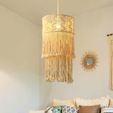 Lengthened Bohemia  Pendant Lighting Unique Empire Chandelier with Handmade Cotton Rope Accents